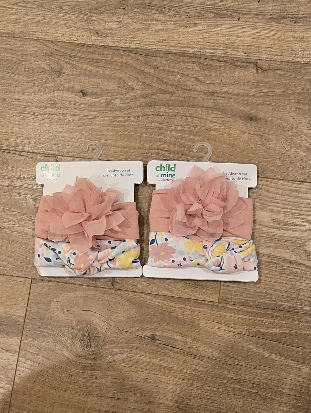 NWT Carters baby girl 2 piece floral headwraps set‎ NWT - 2 Packs